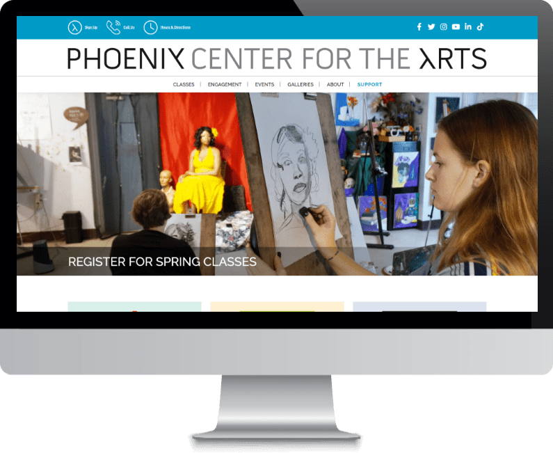 Phoenix Center for the Arts - Website Redesign, Development & Maintenance