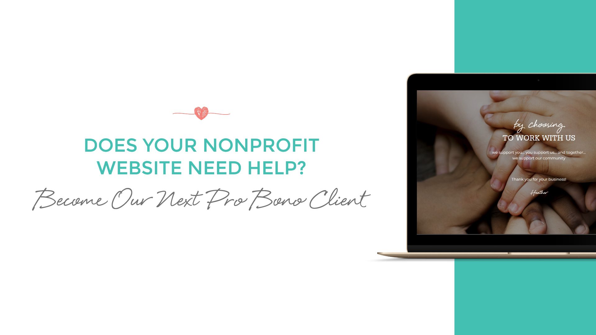 Does your nonprofit website need help? Be our next pro bono client.