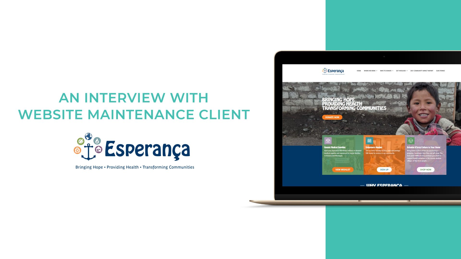 An Interview with Website Maintenance Client: Esperança