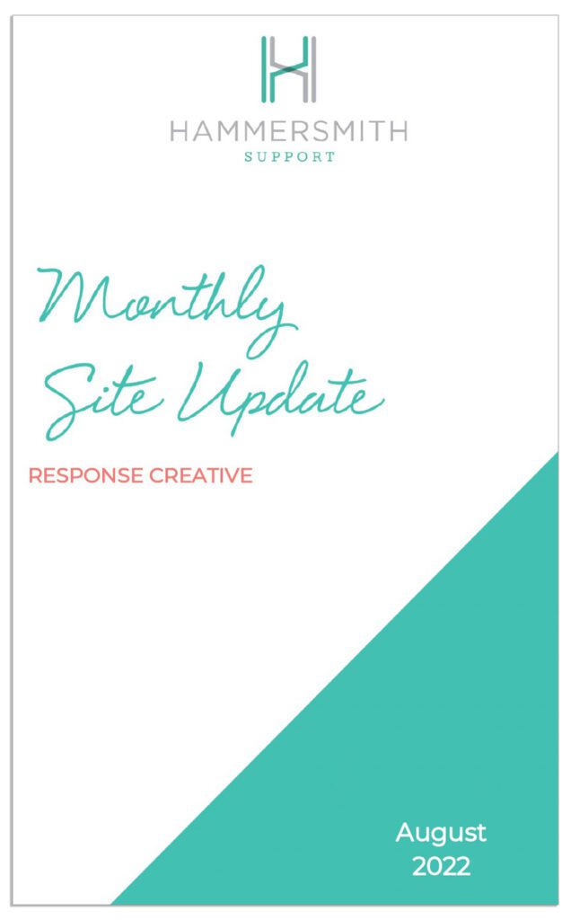 Website Maintenance Monthly Site Update Report