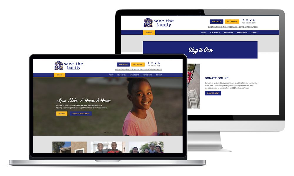 Save the Family - nonprofit website redesign