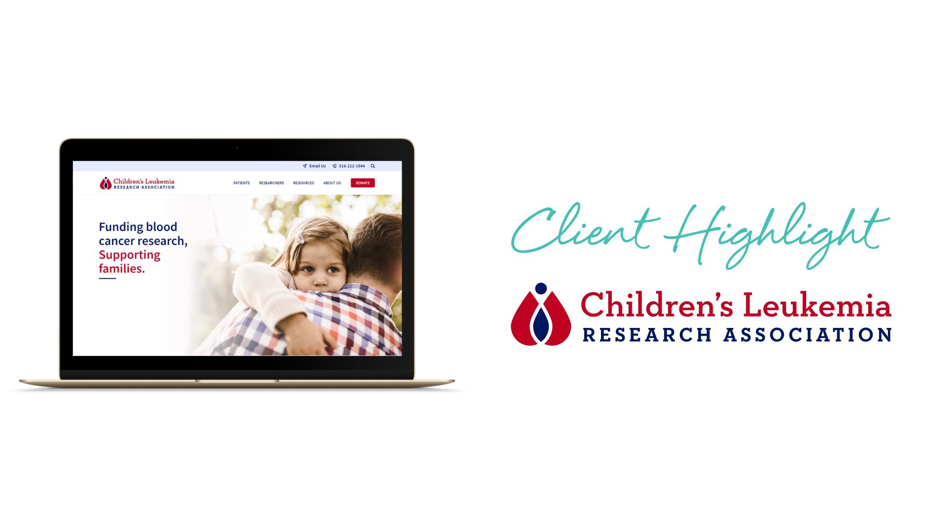 Children's Leukemia Research Association - Website design, development & maintenance