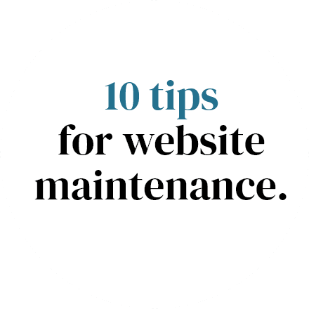 Tips for website maintenance