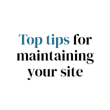 Top tips for maintaining your site