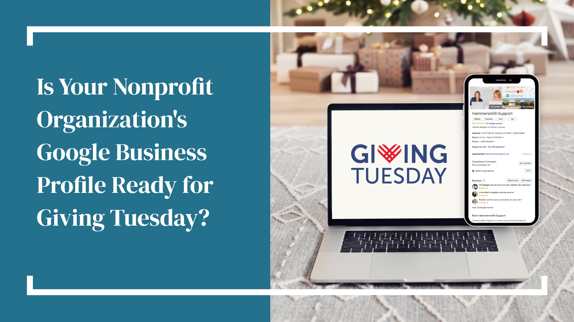 Google business profile for nonprofits on Giving Tuesday